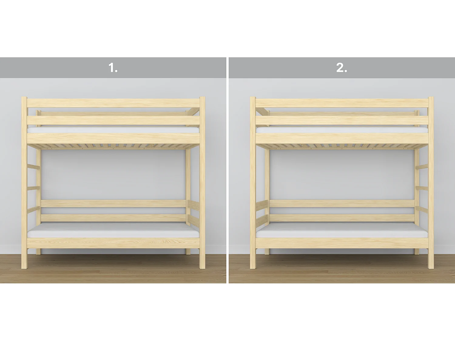 ETAGENBETT N03 Klare Kiefer 90x200