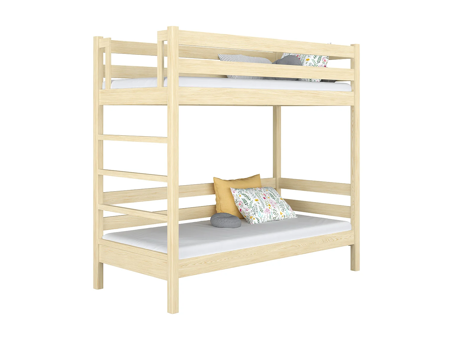 Lit superposé en bois N03 Pin Clair 120x190