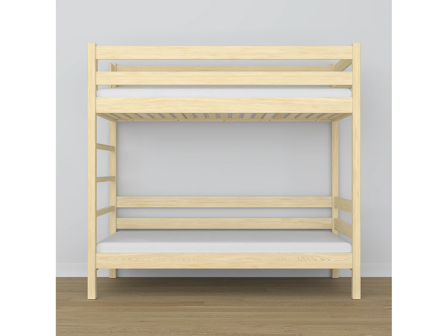 Lit superposé en bois N03 Pin Clair 120x190