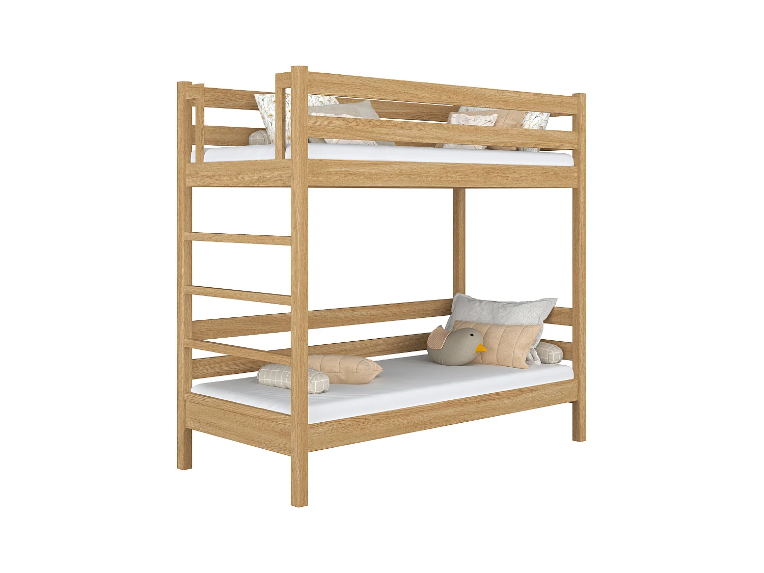 Lit superposé en chêne N03 Chêne Naturel 100x200