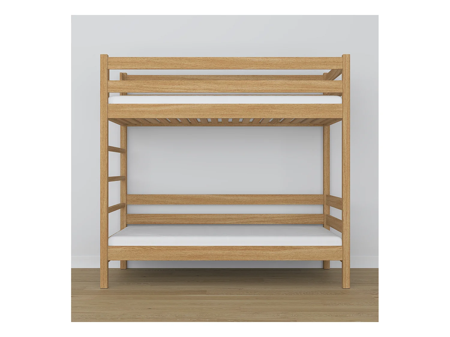 Lit superposé en chêne N03 Chêne Naturel 100x200