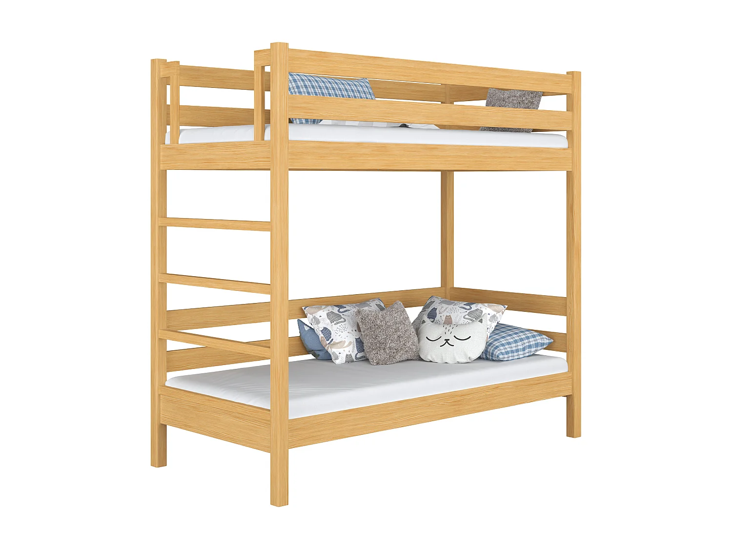 Lit superposé en bois N03 Pin Naturel 80x180