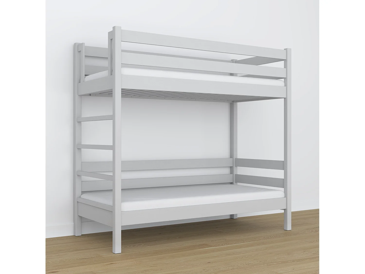 Lit superposé en bois N03 Gris 90x180