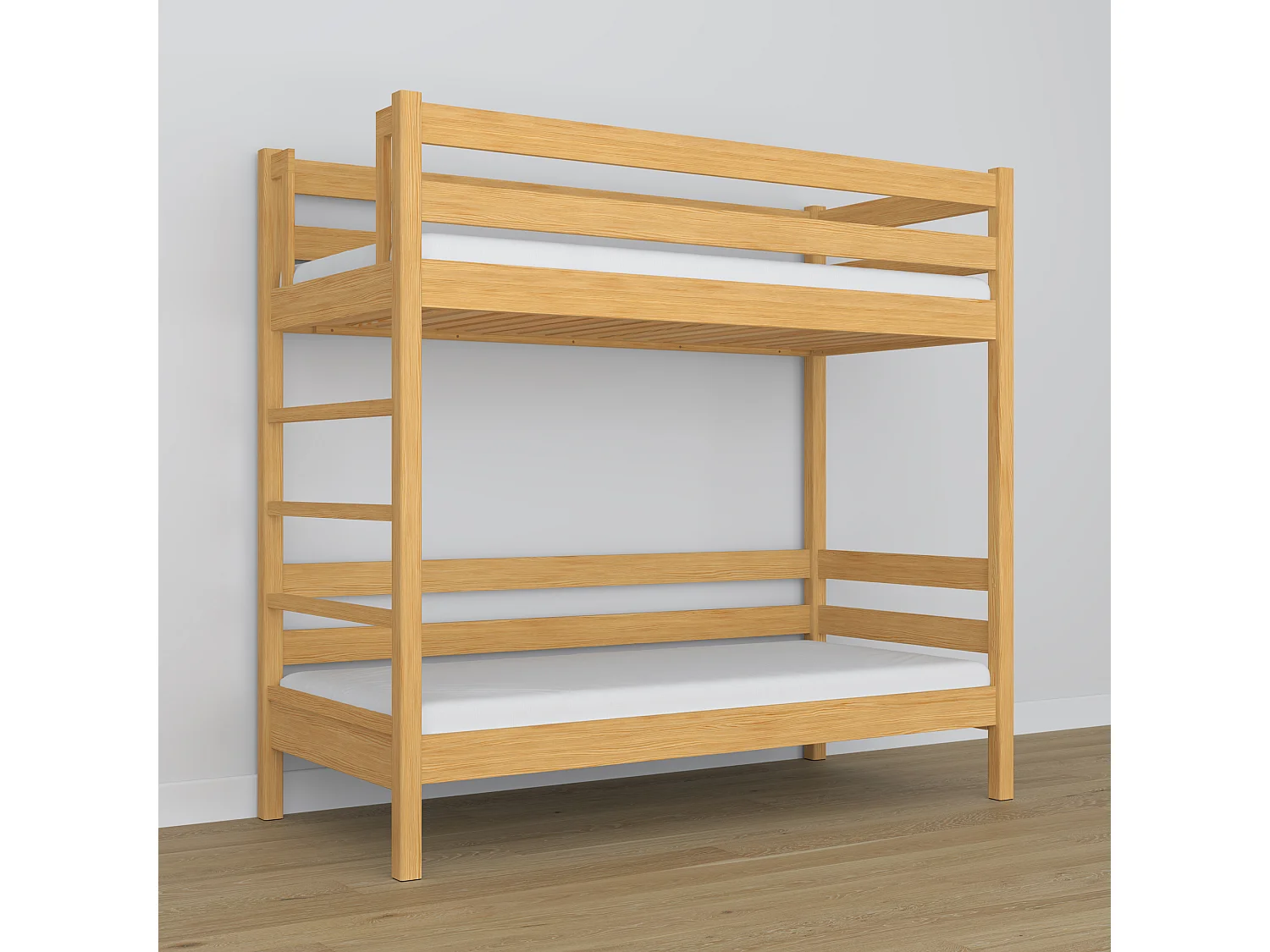 Lit superposé en bois N03 Pin Naturel 100x200