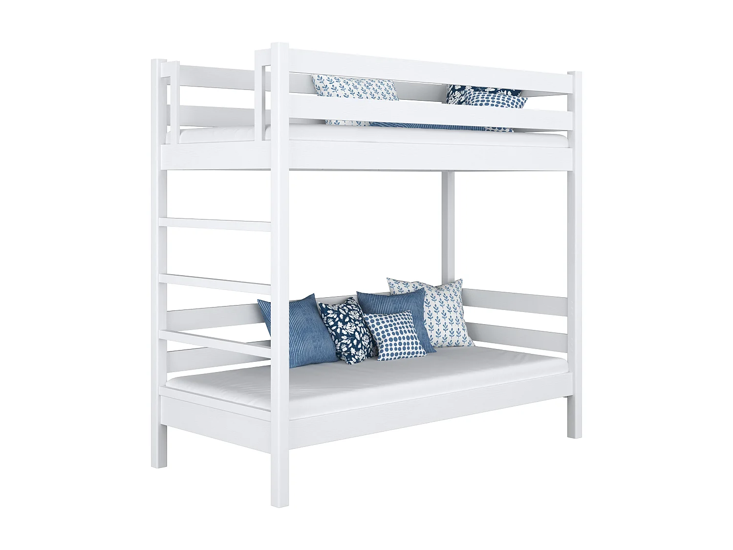 Lit superposé en bois N03 Blanc 100x180