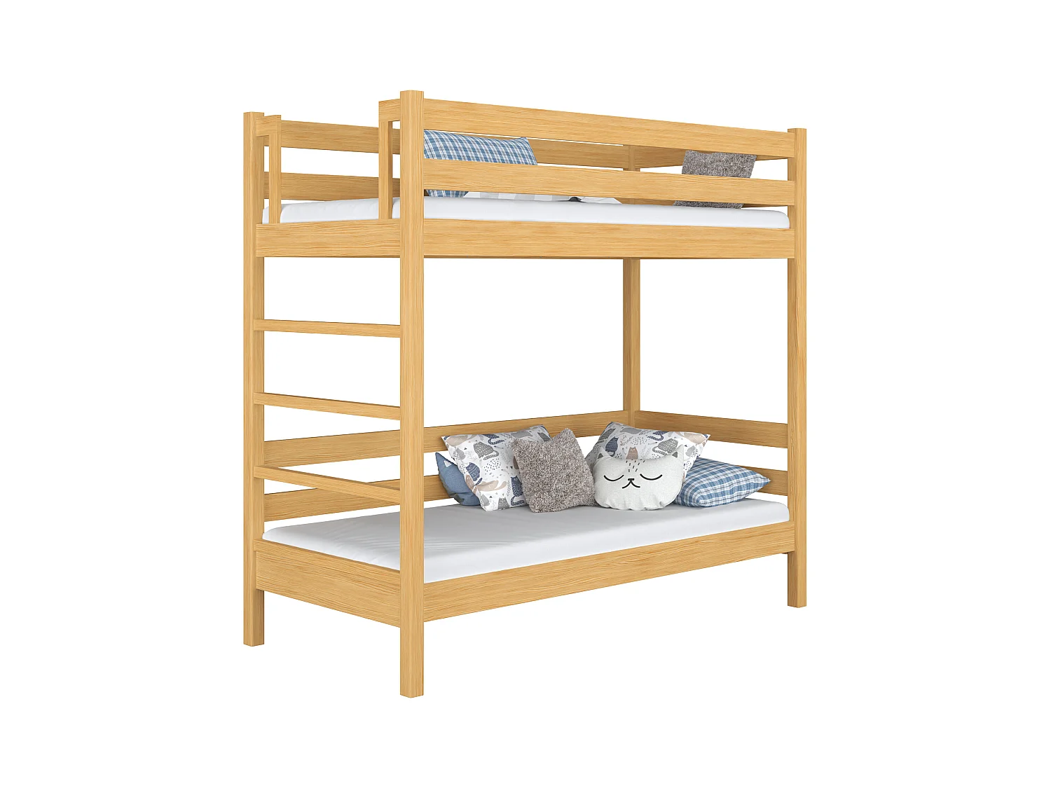 Lit superposé en bois N03 Pin Naturel 90x180