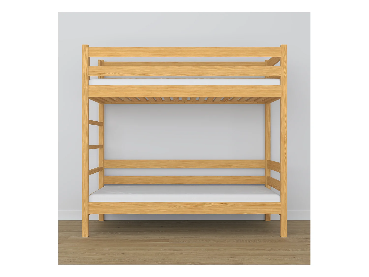 Lit superposé en bois N03 Pin Naturel 90x180