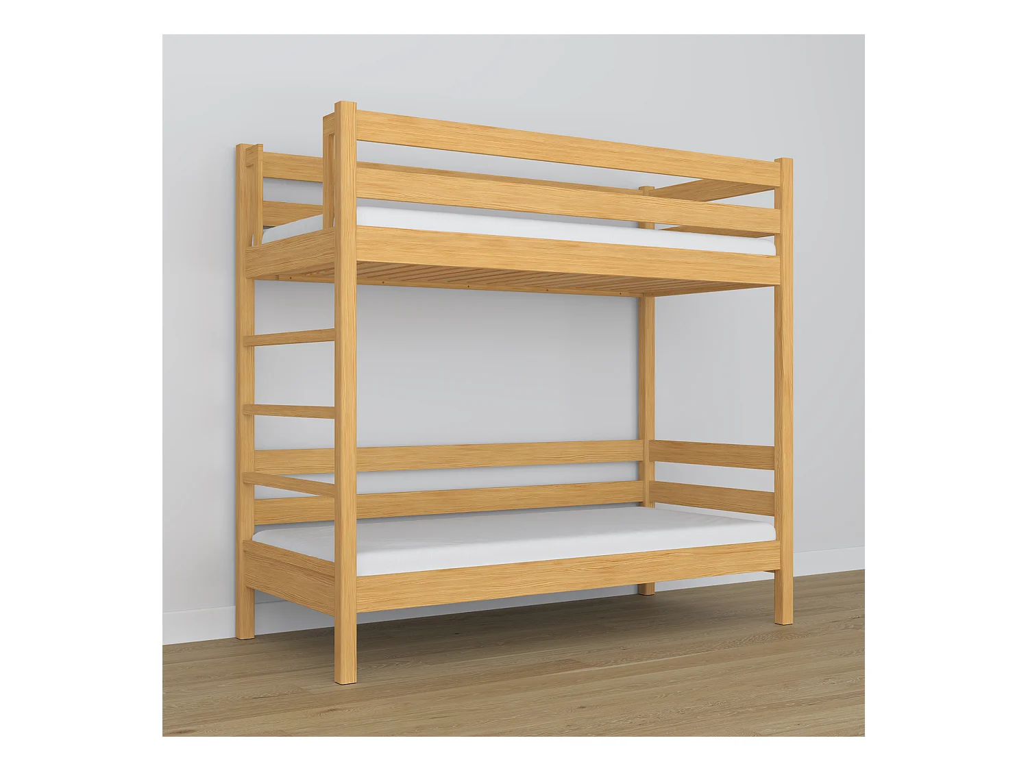 Lit superposé en bois N03 Pin Naturel 90x180