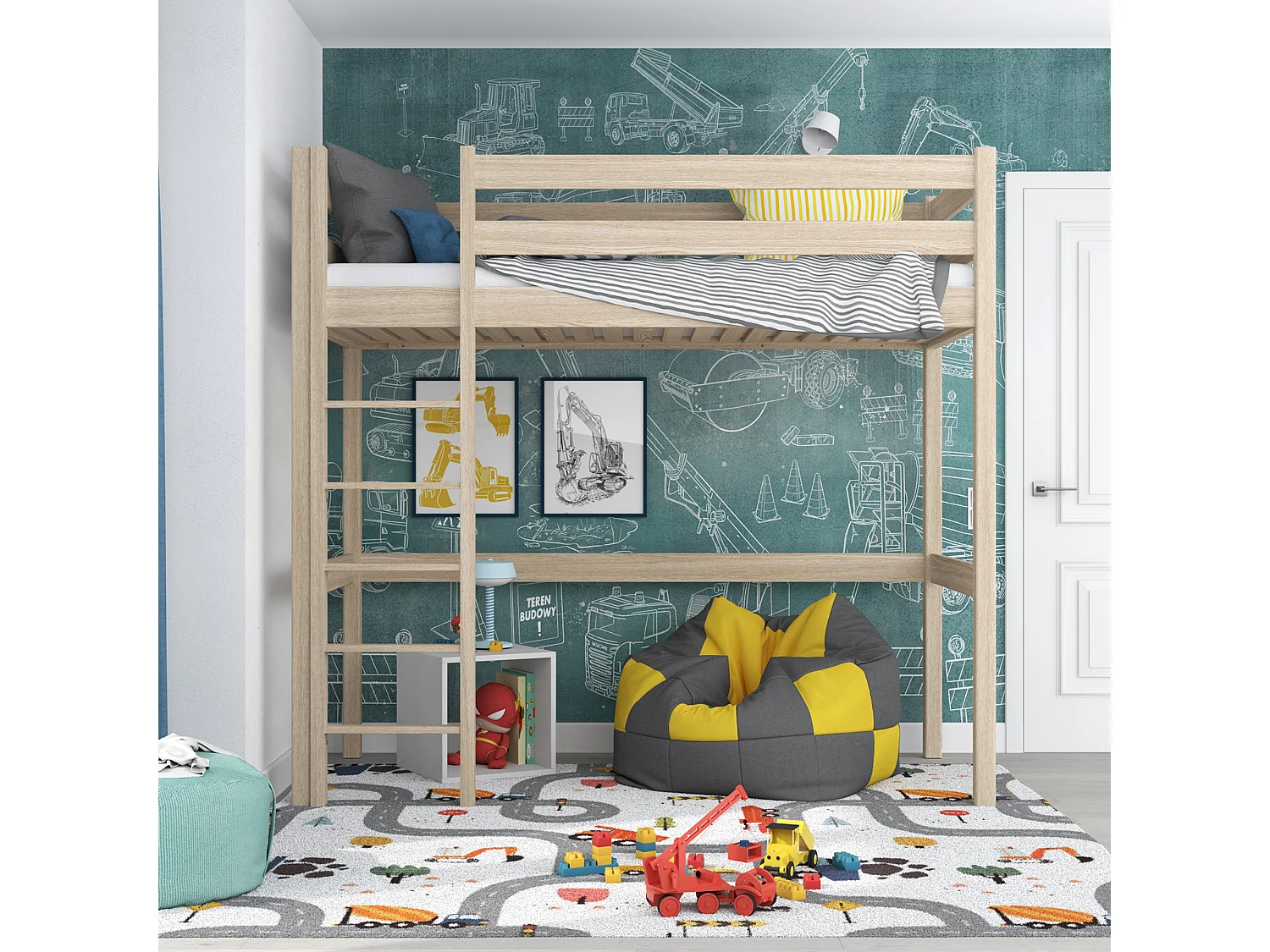 HOCHBETT N05 Sonoma Eiche 100x200