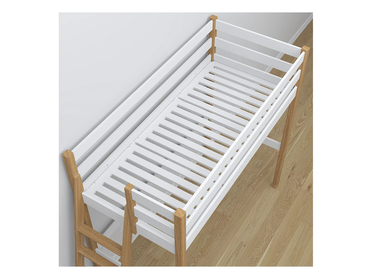 HOCHBETT N02 Weiß / Eiche Natur 120x200