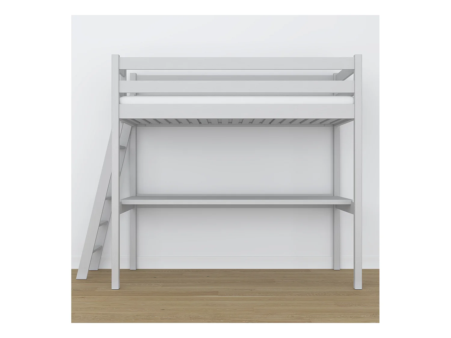 HOCHBETT N02 mit Schreibtisch Grau 120x180