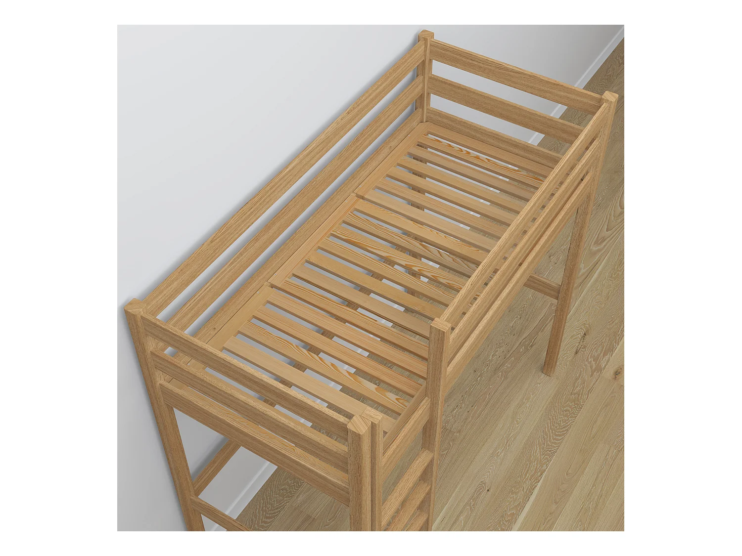 Lit mezzanine en chêne N05 Chêne Naturel 80x200