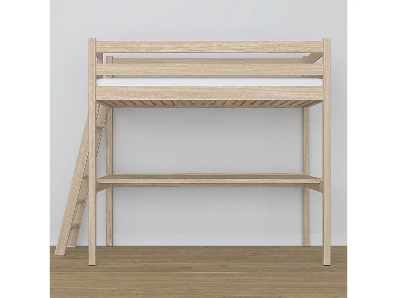 HOCHBETT N02 mit Schreibtisch Sonoma Eiche 90x190