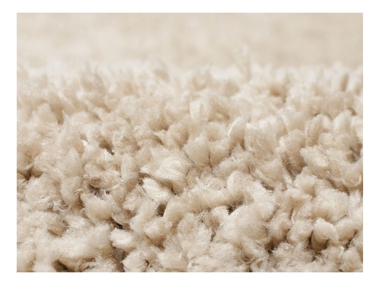 Shaggy gulvtæppe med abstrakte mønstre - 160 x 230 cm - Beige og cremehvid - MYNIO