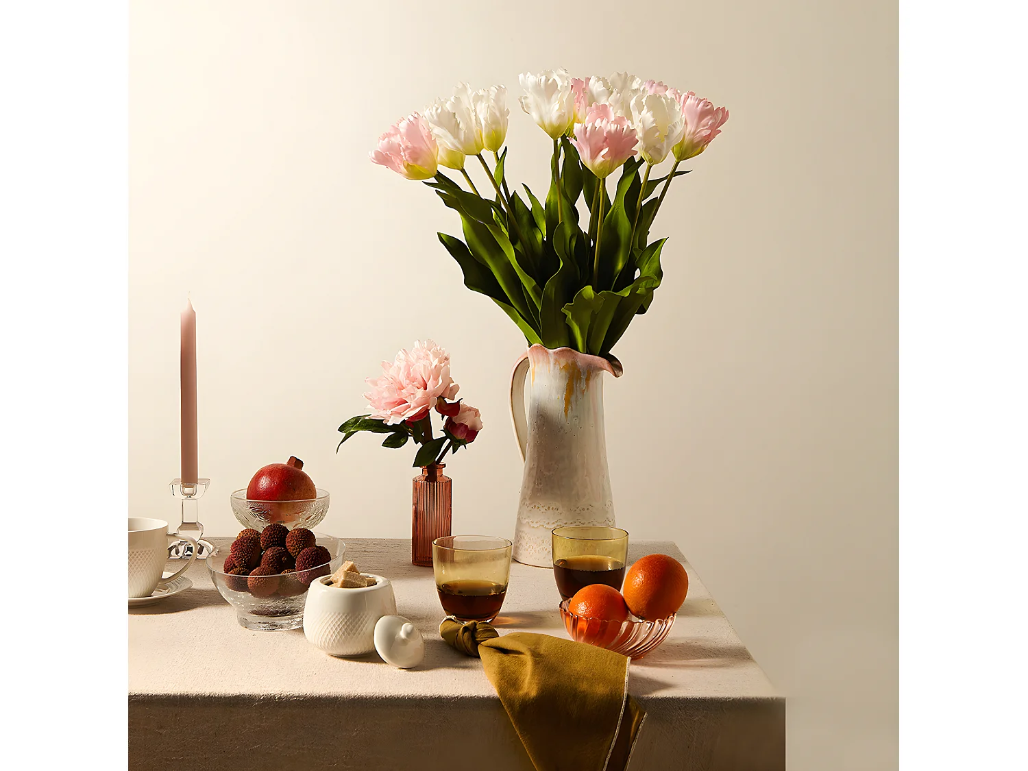 Tige de Tulipe Perroquet - Rose