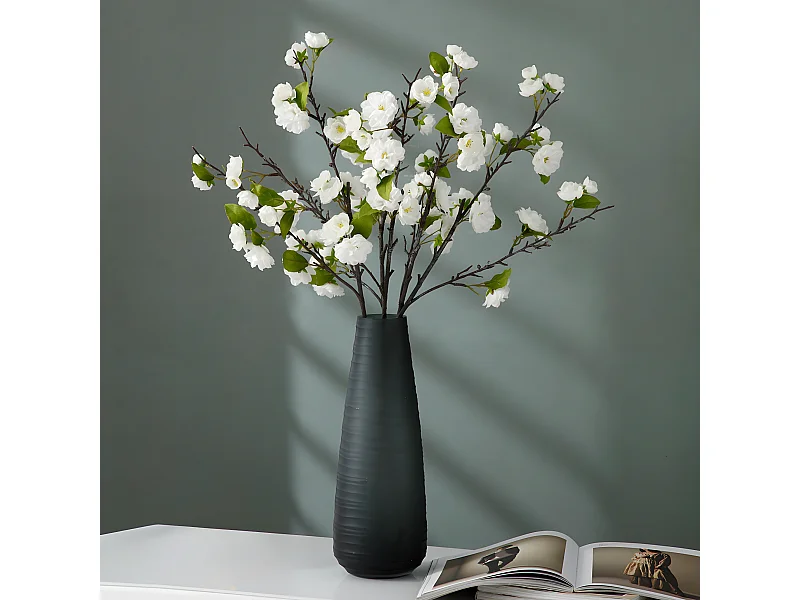 Tige de Fleurs de Cerisier - Blanc / 100 cm