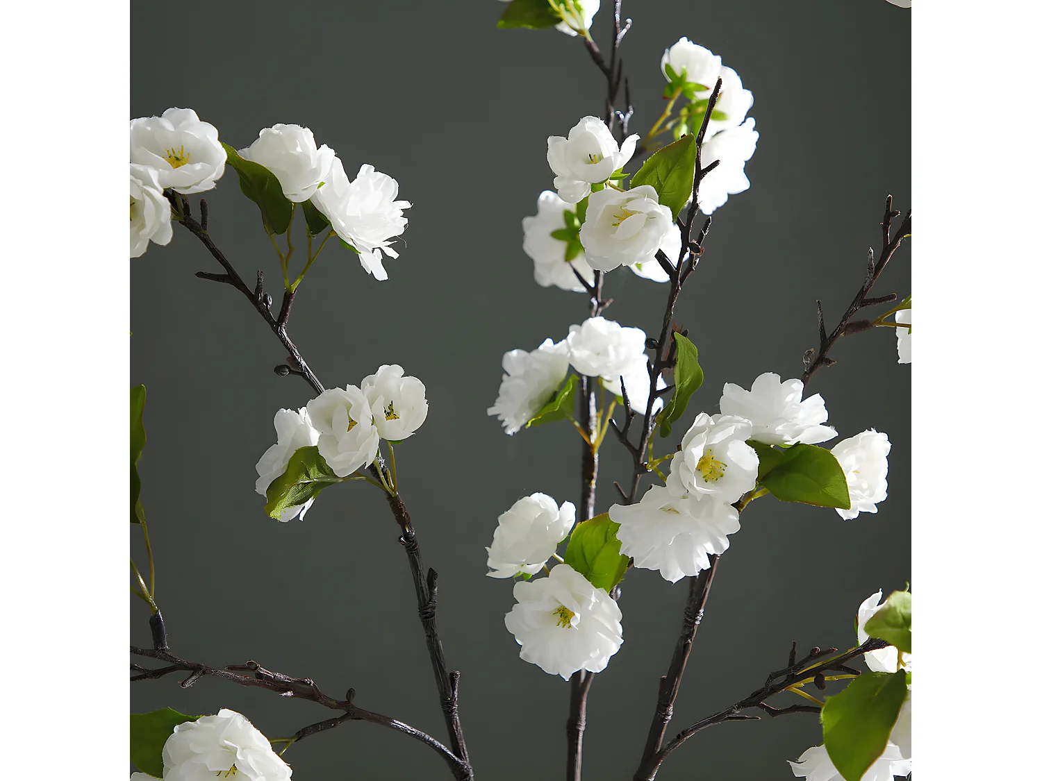 Tige de Fleurs de Cerisier - Blanc / 100 cm