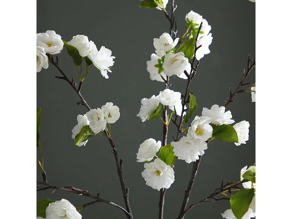 Tige de Fleurs de Cerisier - Blanc / 100 cm