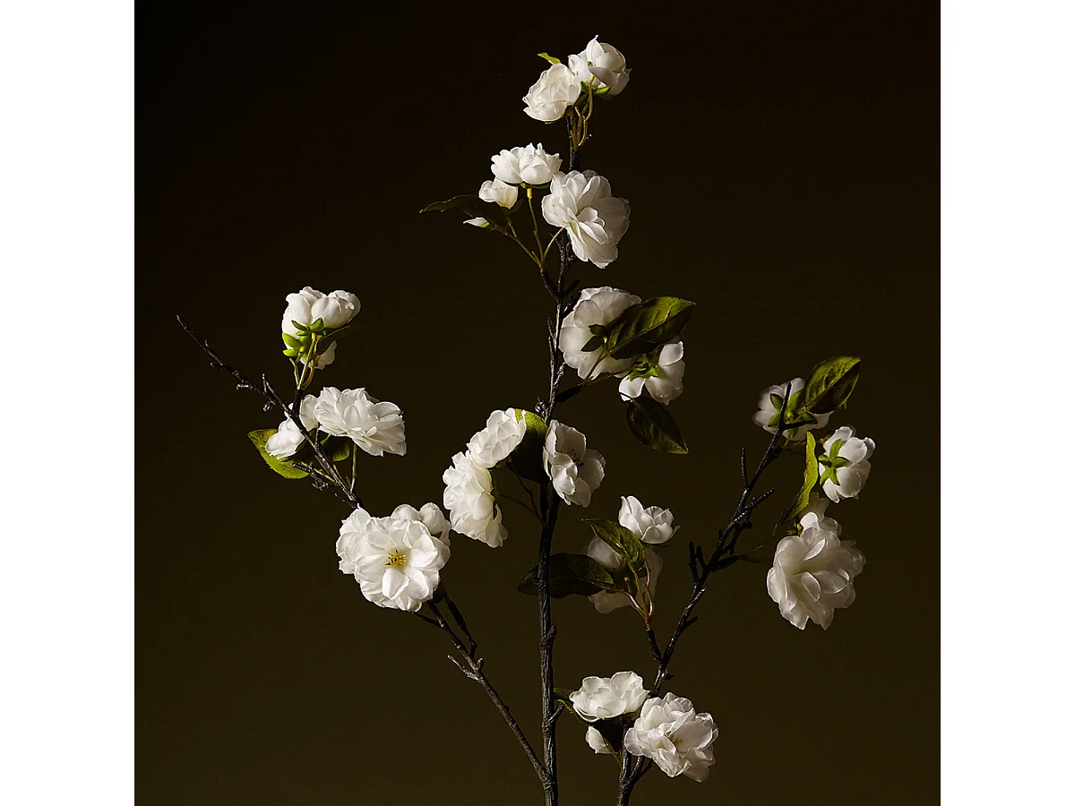 Tige de Fleurs de Cerisier - Blanc / 100 cm