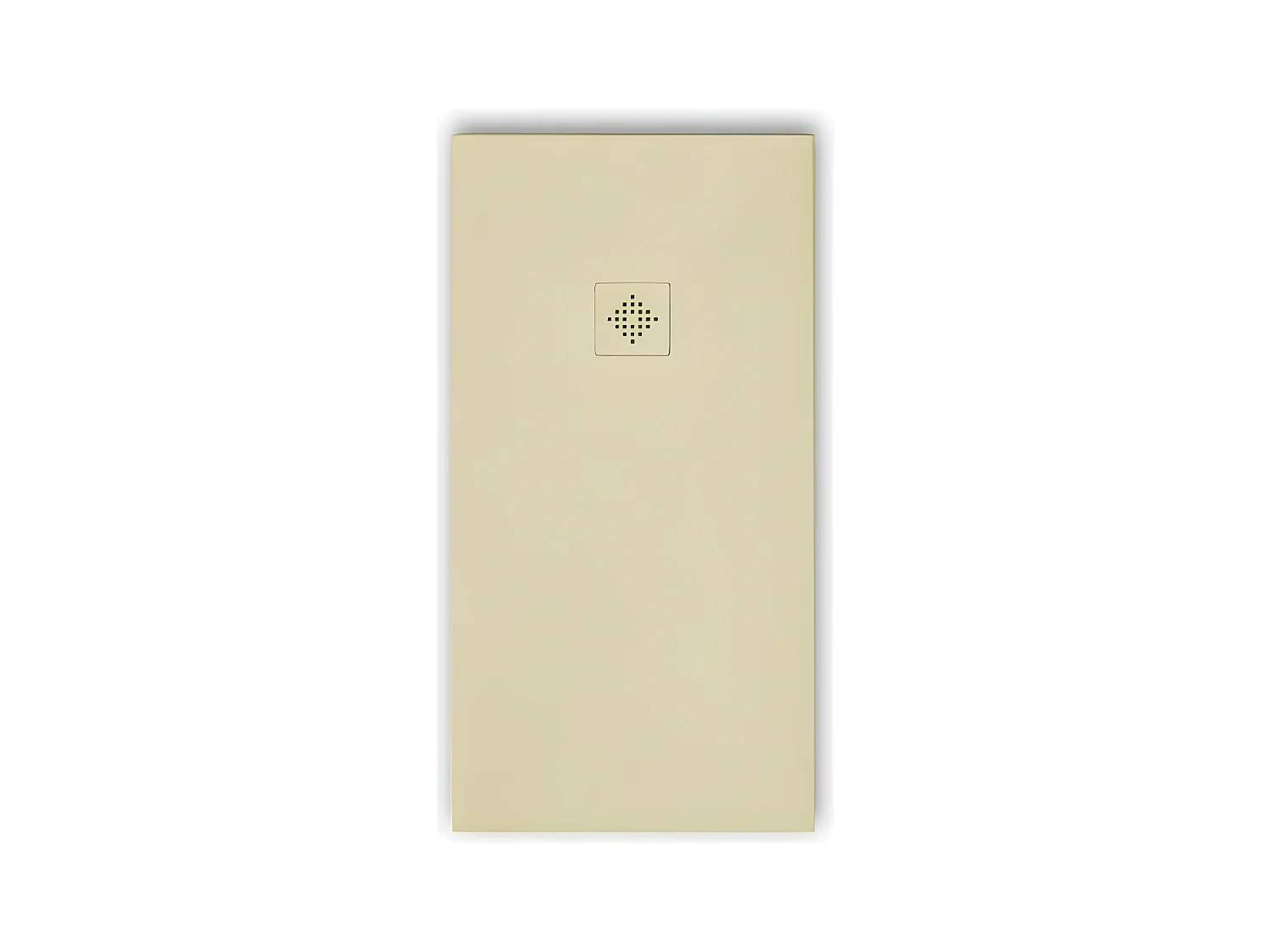 Piatto doccia ultrasottile 90 x 100 cm PURE in resina finitura ardesia beige