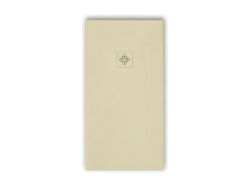 Piatto doccia ultrasottile 90 x 100 cm PURE in resina finitura ardesia beige