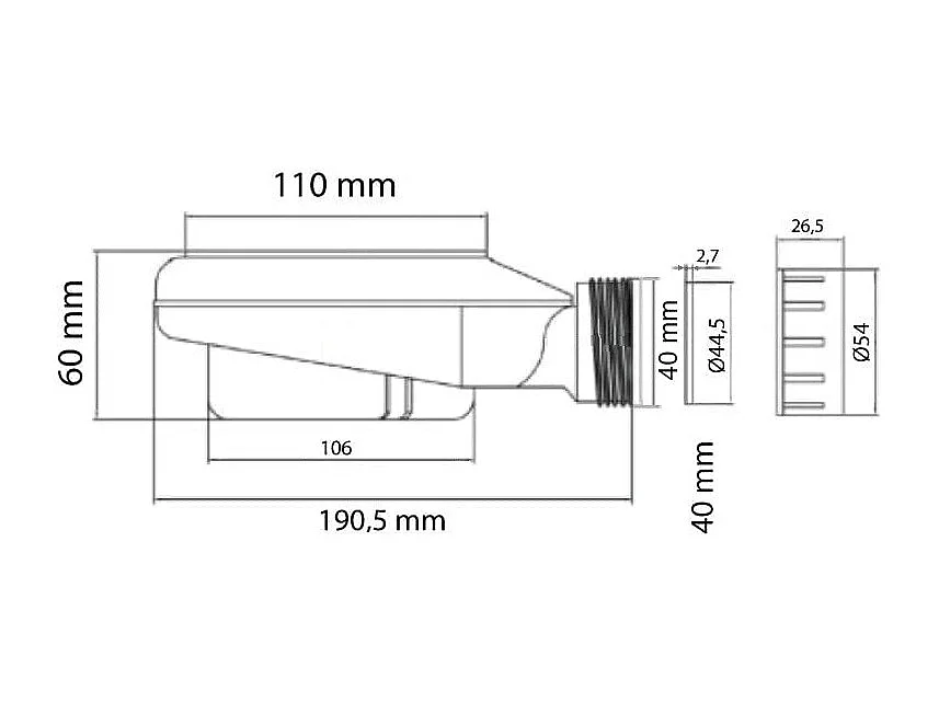 Receveur de douche 70 x 200 cm extra plat PURE en résine surface ardoisée blanc Grille blanche