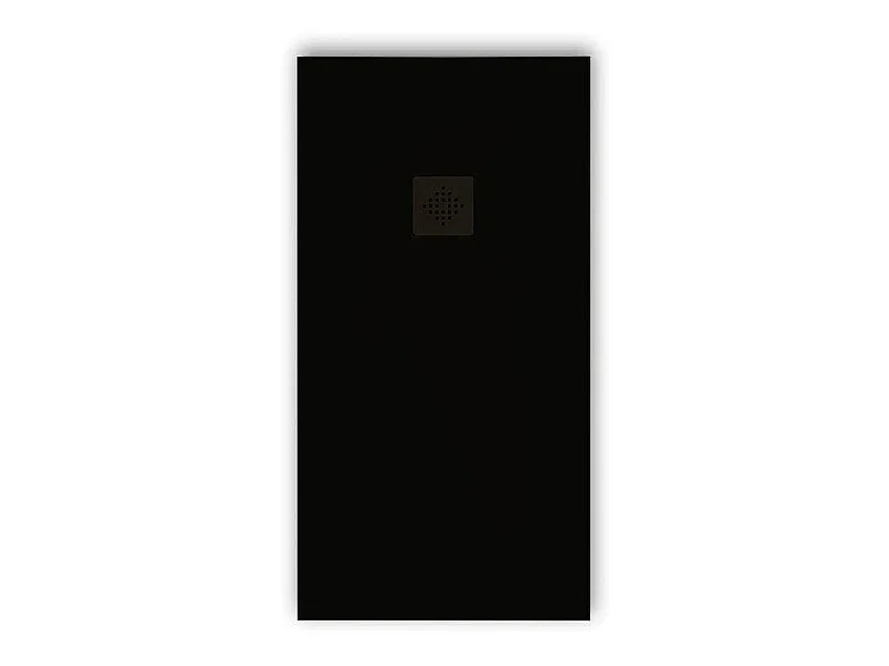 Piatto doccia ultrasottile 80 x 80 cm PURE in resina finitura ardesia nero