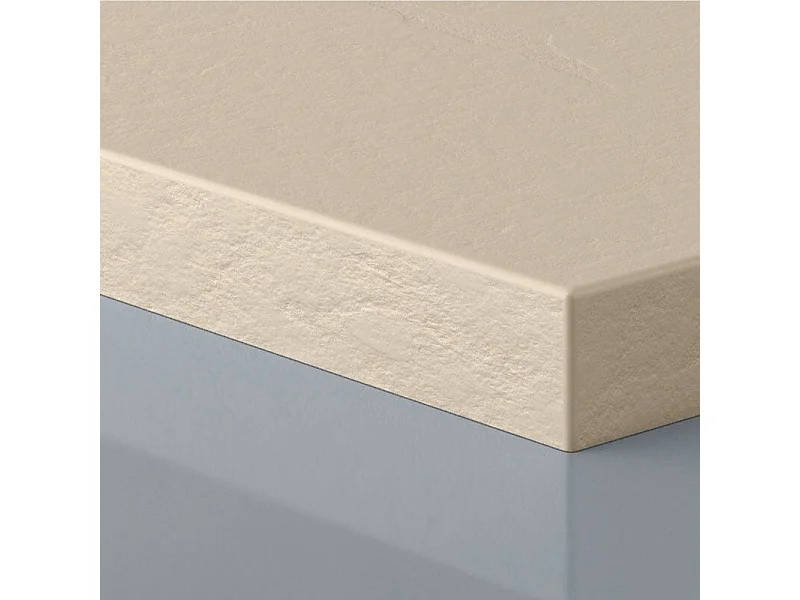 Receveur de douche 80 x 140 cm extra plat PURE en résine surface ardoisée beige Grille beige