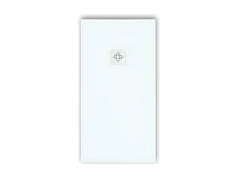 Piatto doccia ultrasottile 80 x 200 cm PURE in resina finitura ardesia bianco