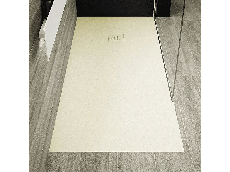 Plato de ducha pizarra PURE CREMA  70x130 cm rejilla color