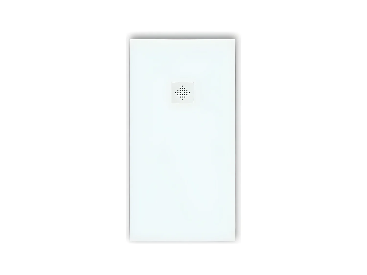 Piatto doccia ultrasottile 70 x 90 cm PURE in resina finitura ardesia bianco