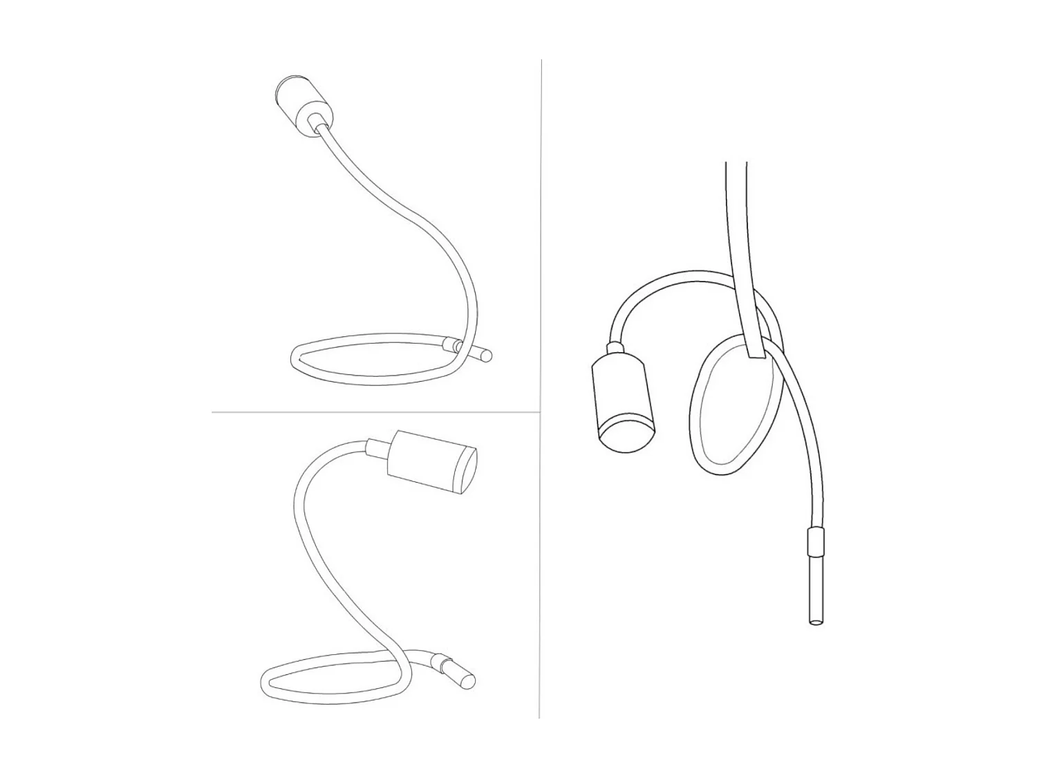 Lampada da Tavolo LED GU1d-one ABSMFLVNRM04GUVNEUNRM04-L CREATIVE-CABLES Titanio Satinato