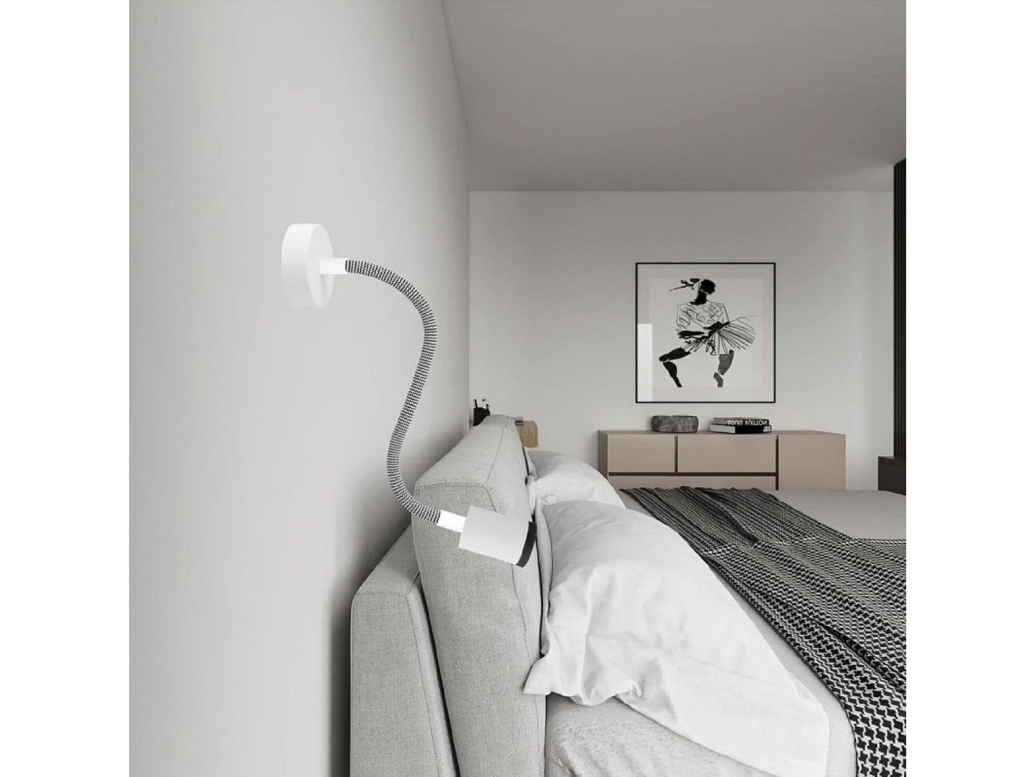TechBrey Lámpara de Pared LED Mini Spotlight Flex 30 Creative-Cables APMFLGUTIS30TISRM04-L
