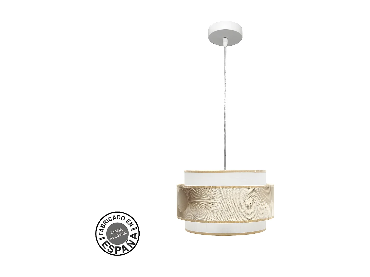 Colgante Pequeño Modelo Nepal Blanco Con Pantalla