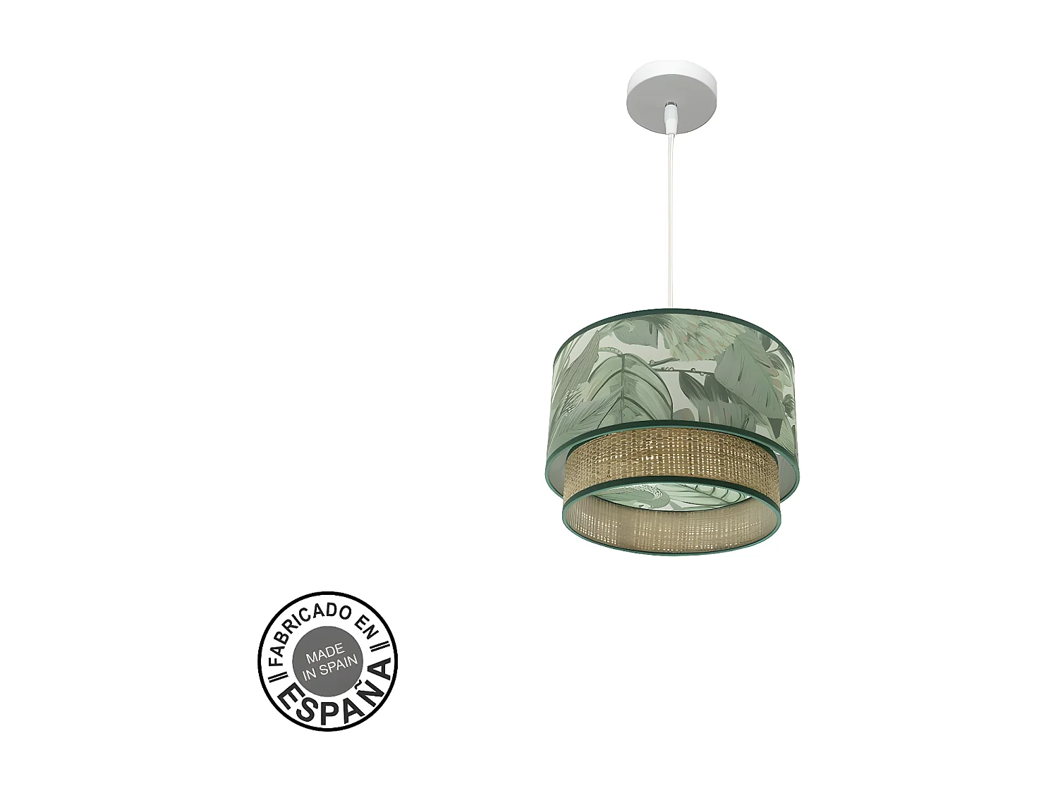 Colgante Modelo Congo Verde Con Doble Pantalla