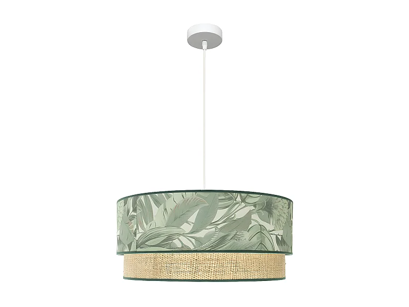 Colgante Modelo Congo Verde 60 Cm Con Pantalla