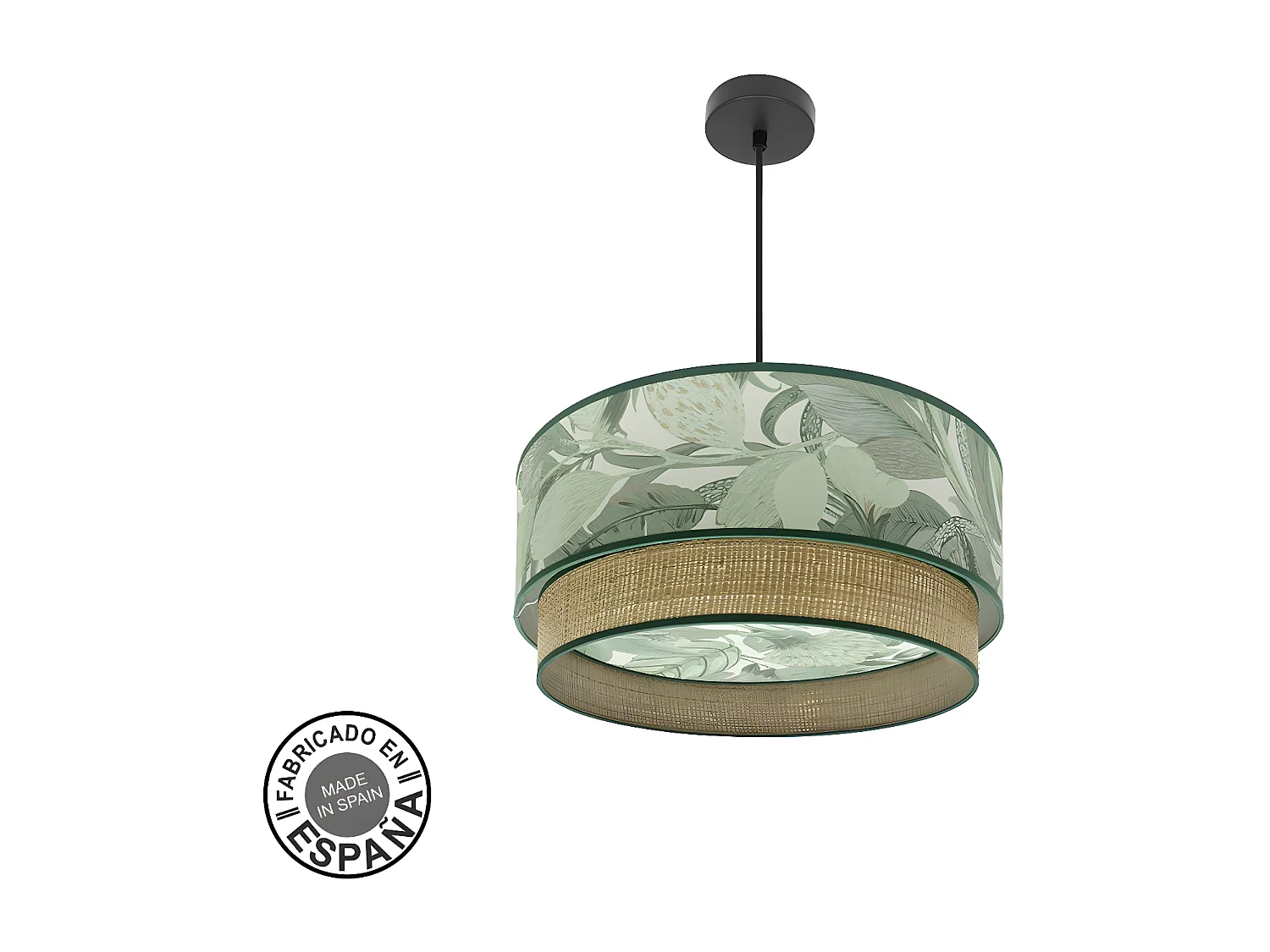 Colgante Con Doble Pantalla Modelo Congo Verde