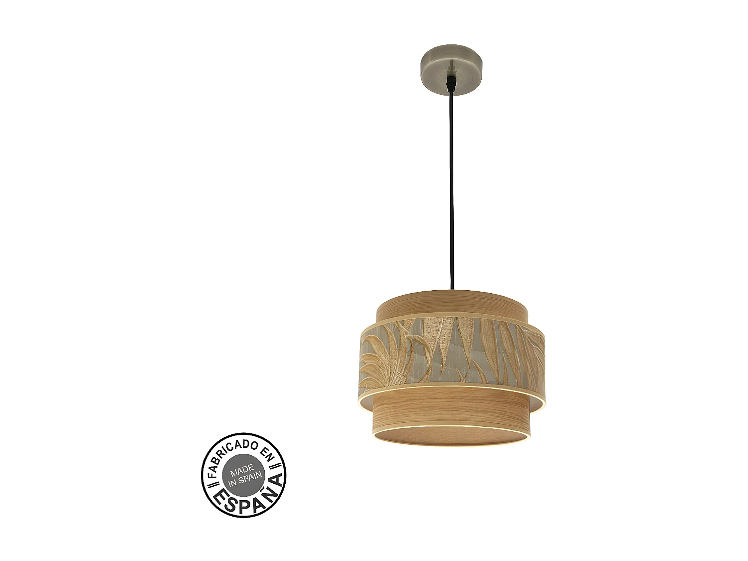 Colgante Samoa De 1 Luz Con Pantalla Marron