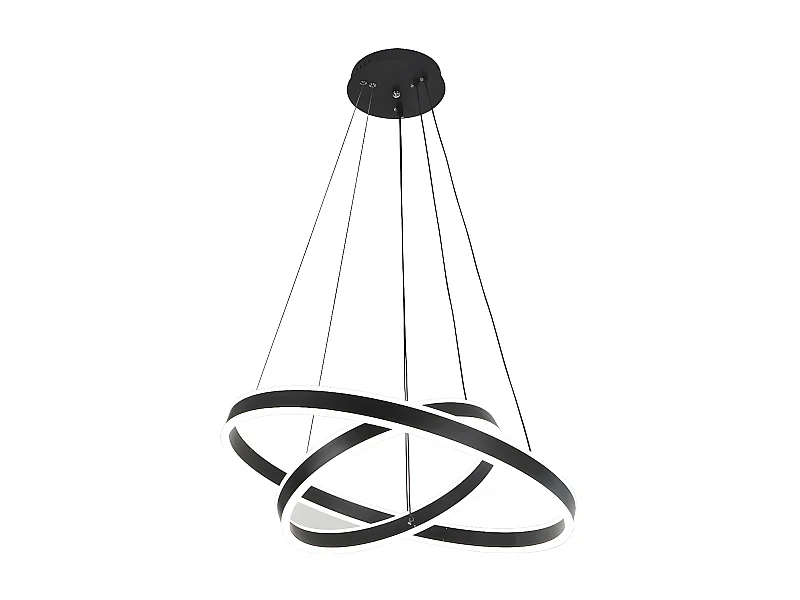 Lampara Circular Modelo Lion Negra Led Dimable