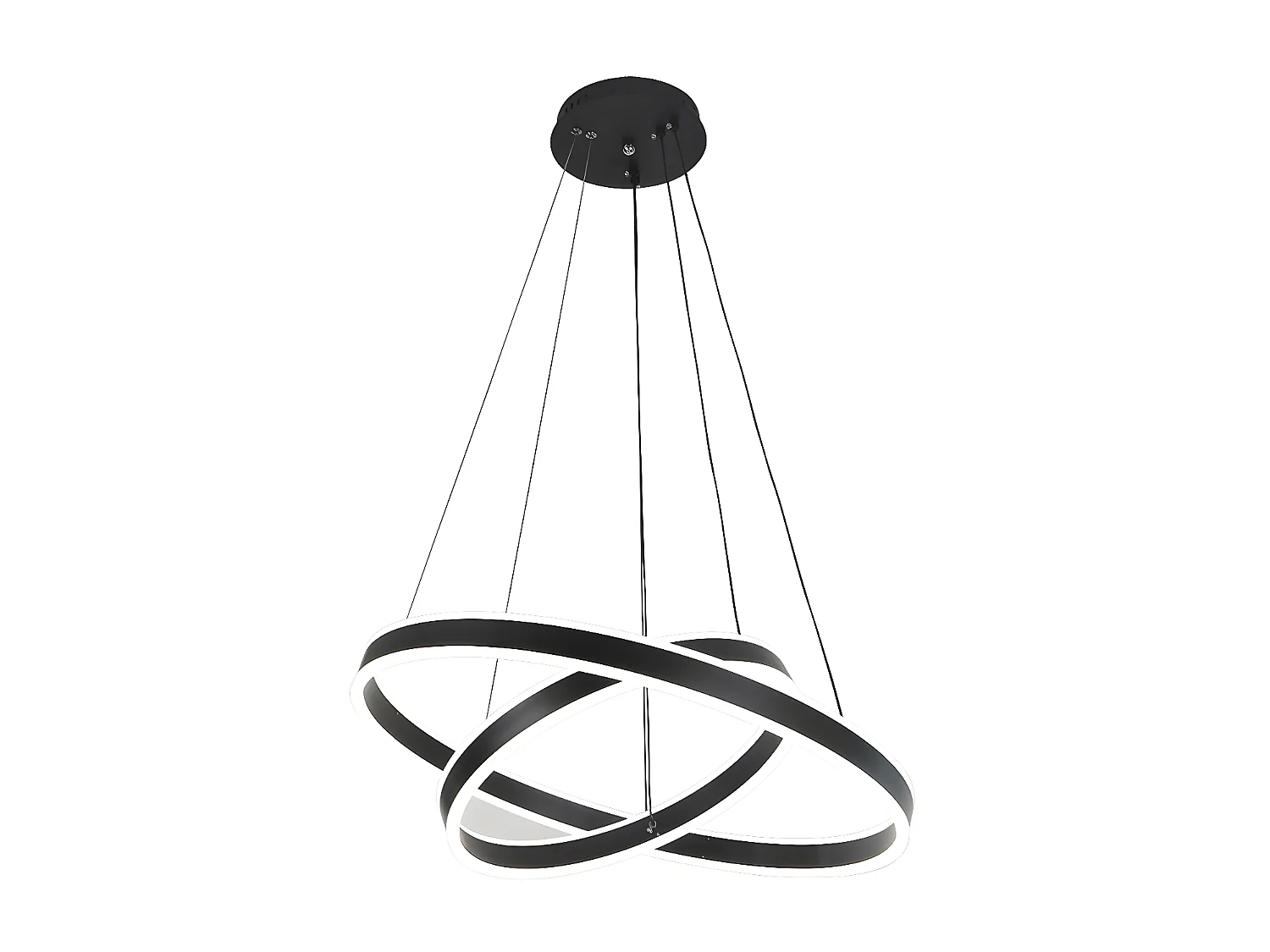 Lampara Circular Modelo Lion Negra Led Dimable