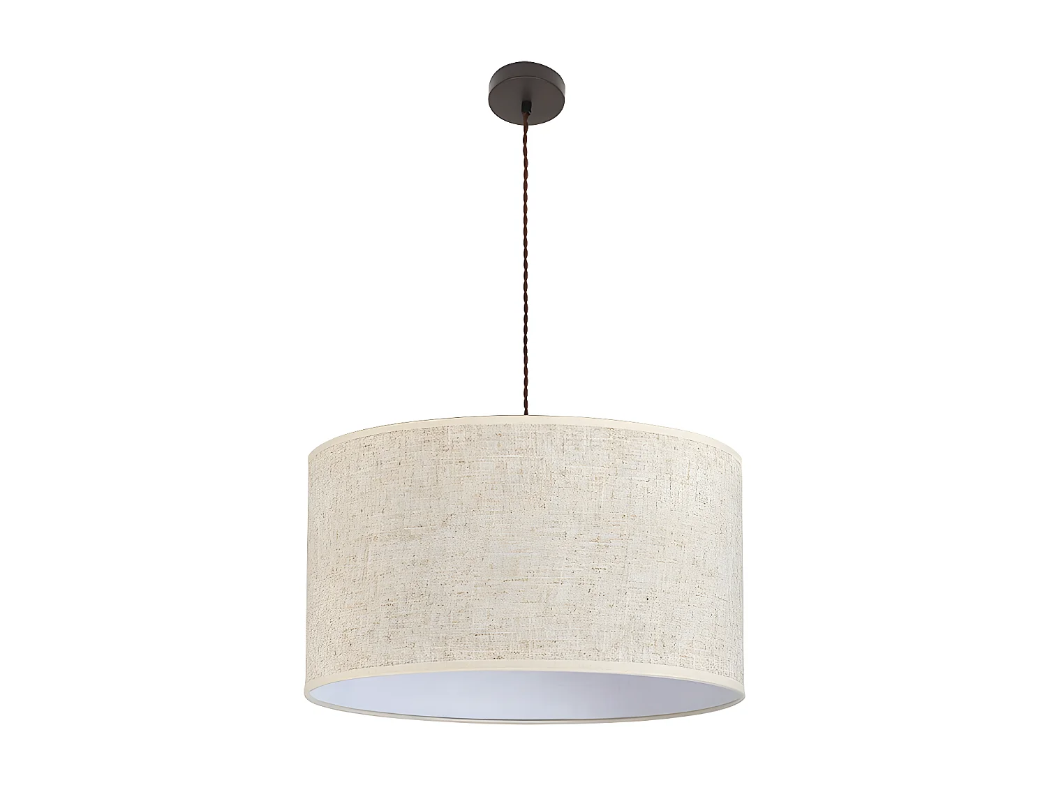 Colgante Modelo Happy Beige Con Pantalla De 3 Luces