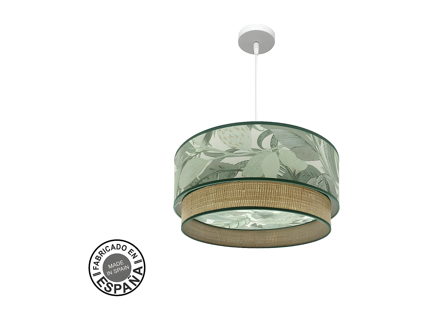 Colgante Modelo Congo Verde Con Doble Pantalla