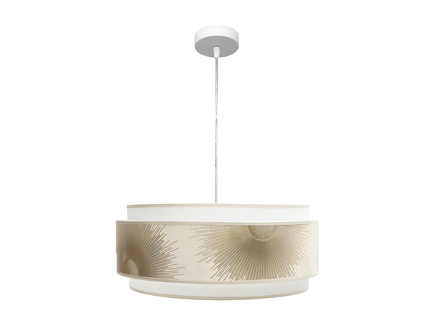 Colgante Modelo Nepal Blanco Con Doble Pantalla