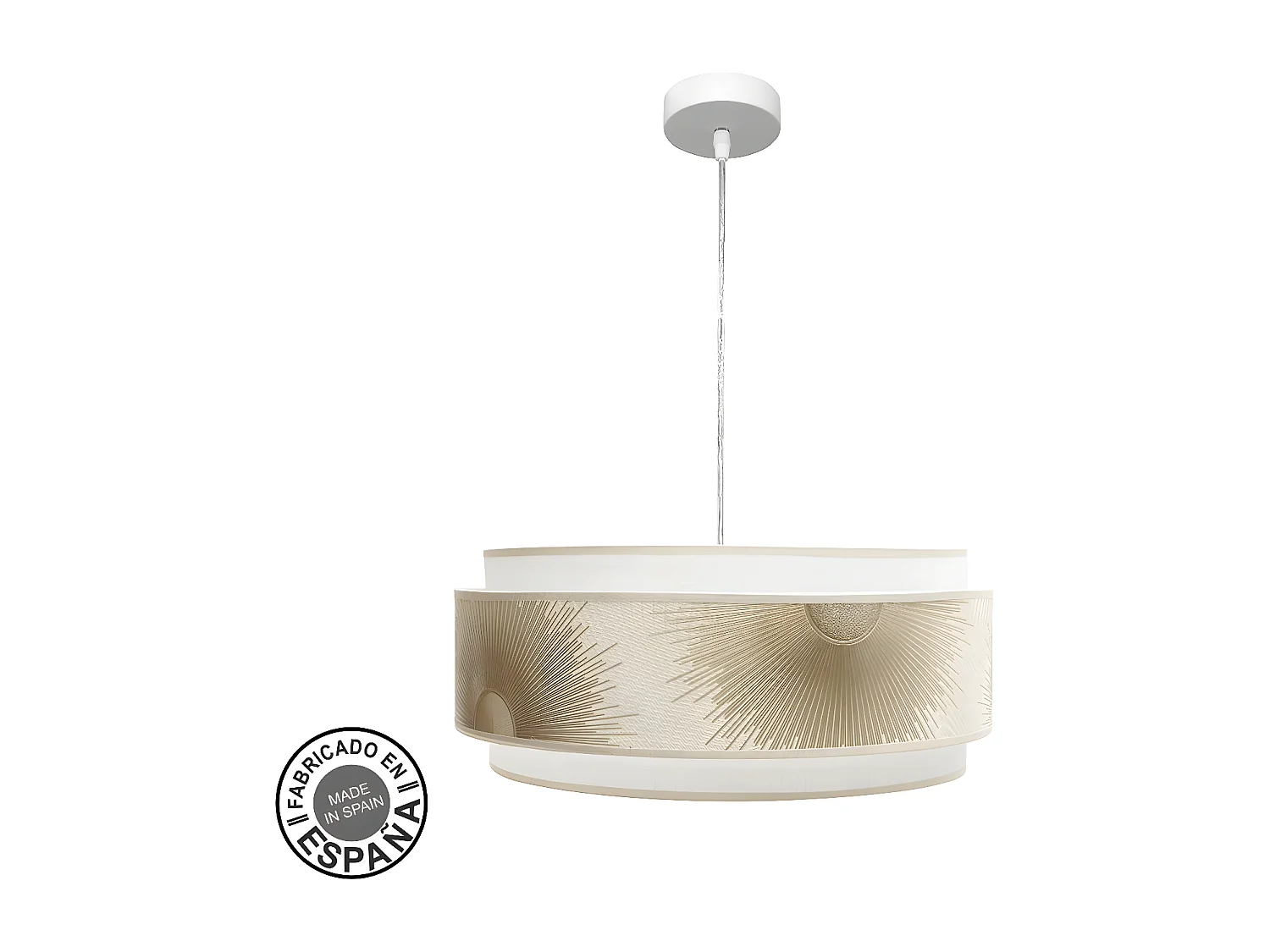 Colgante Modelo Nepal Blanco Con Doble Pantalla