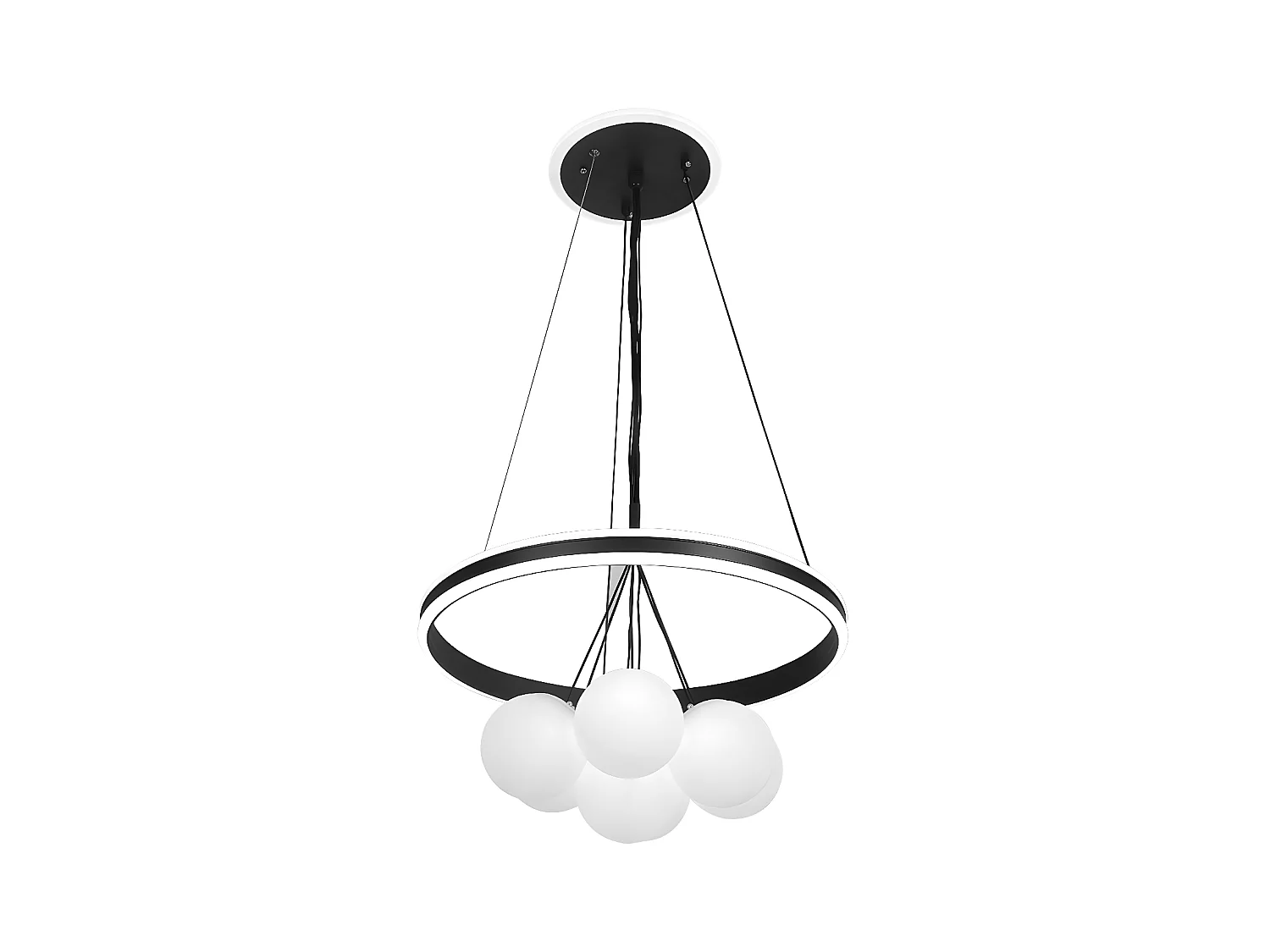 Lampara Led Rodano Negra 3 Temperaturas Dimable