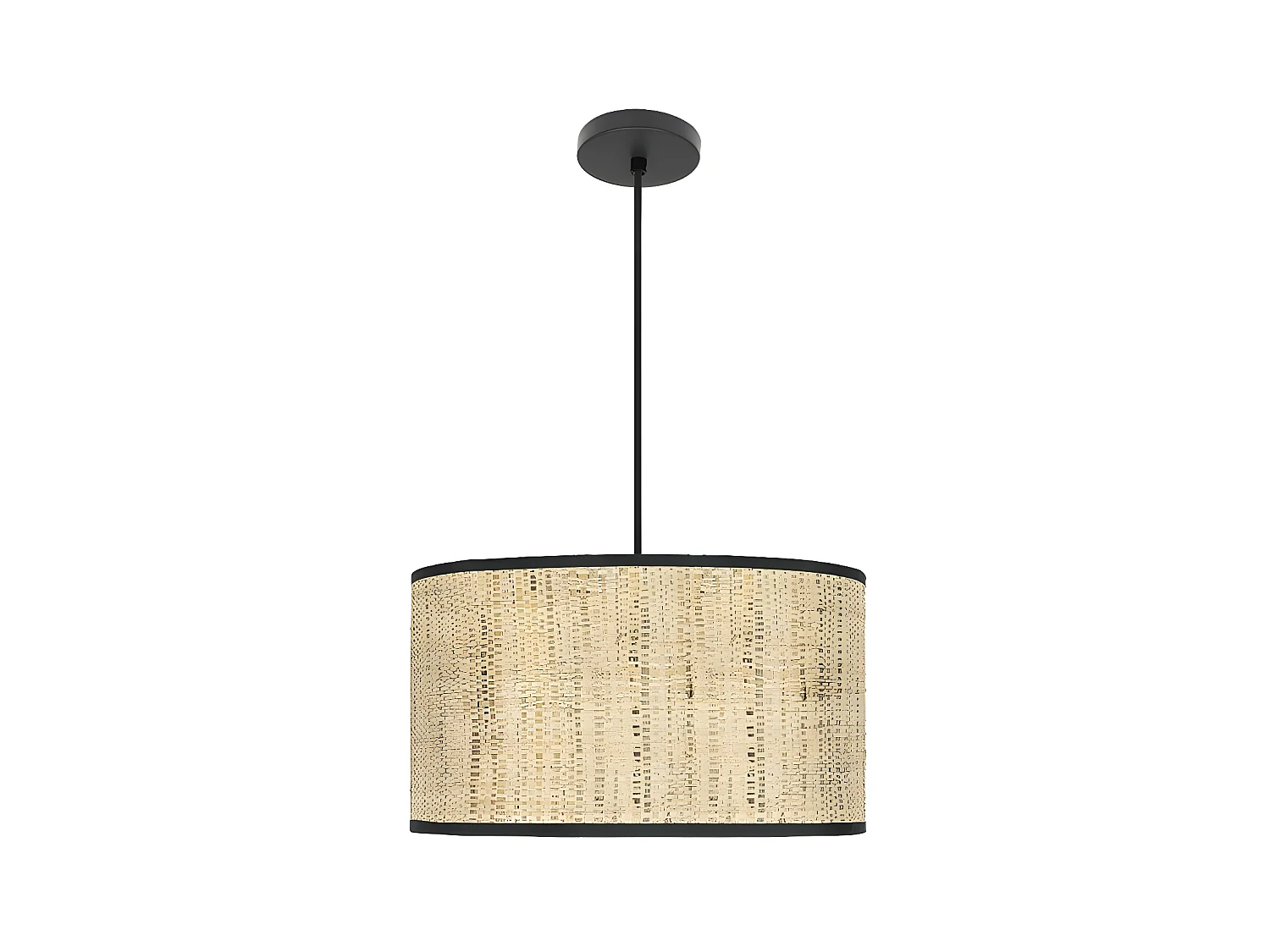 Lampara 40 Cm Modelo Moda Con Pantalla Cañizo