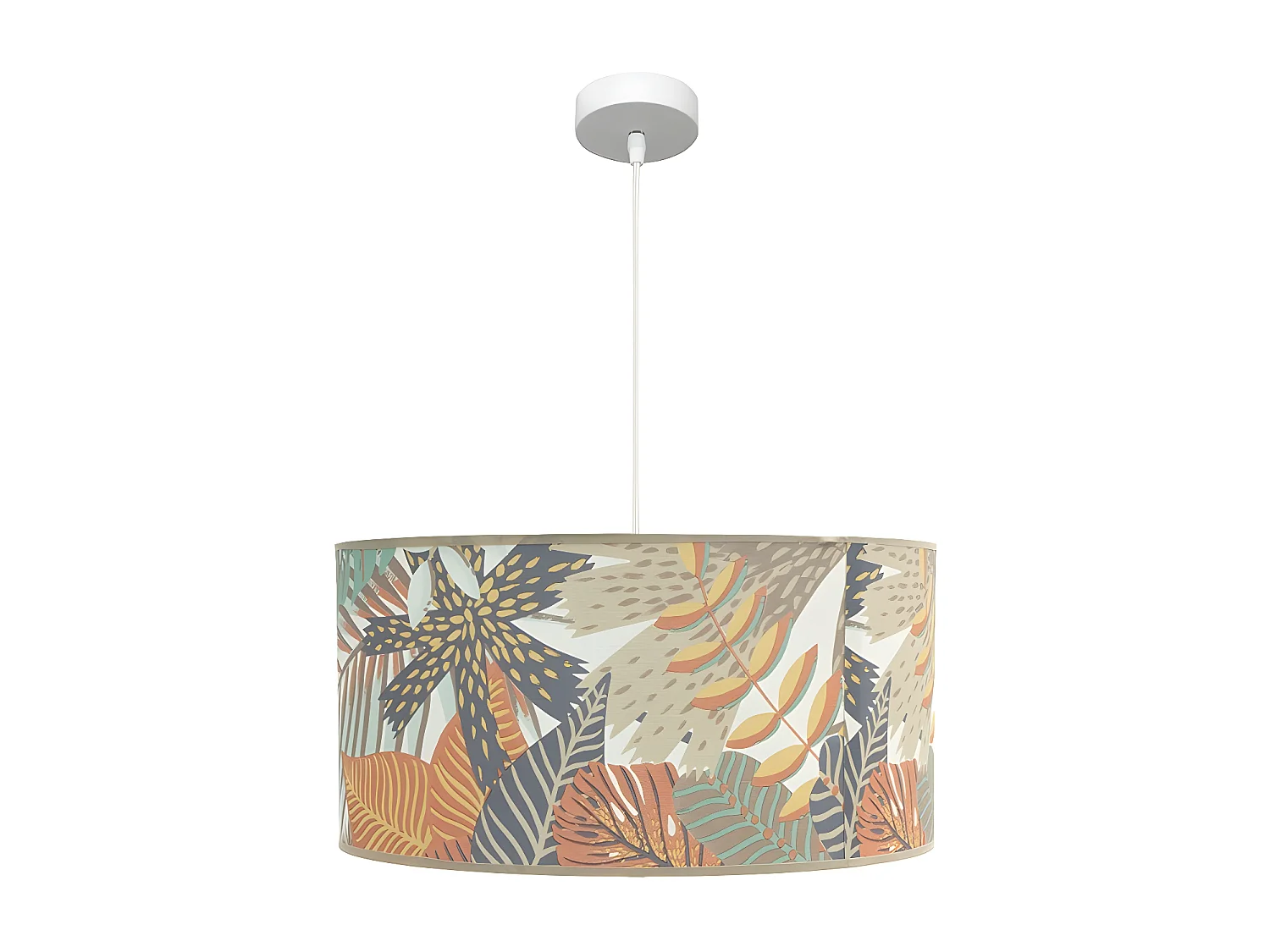 Colgante Con Pantalla Estampada Modelo Etiopia Blanco