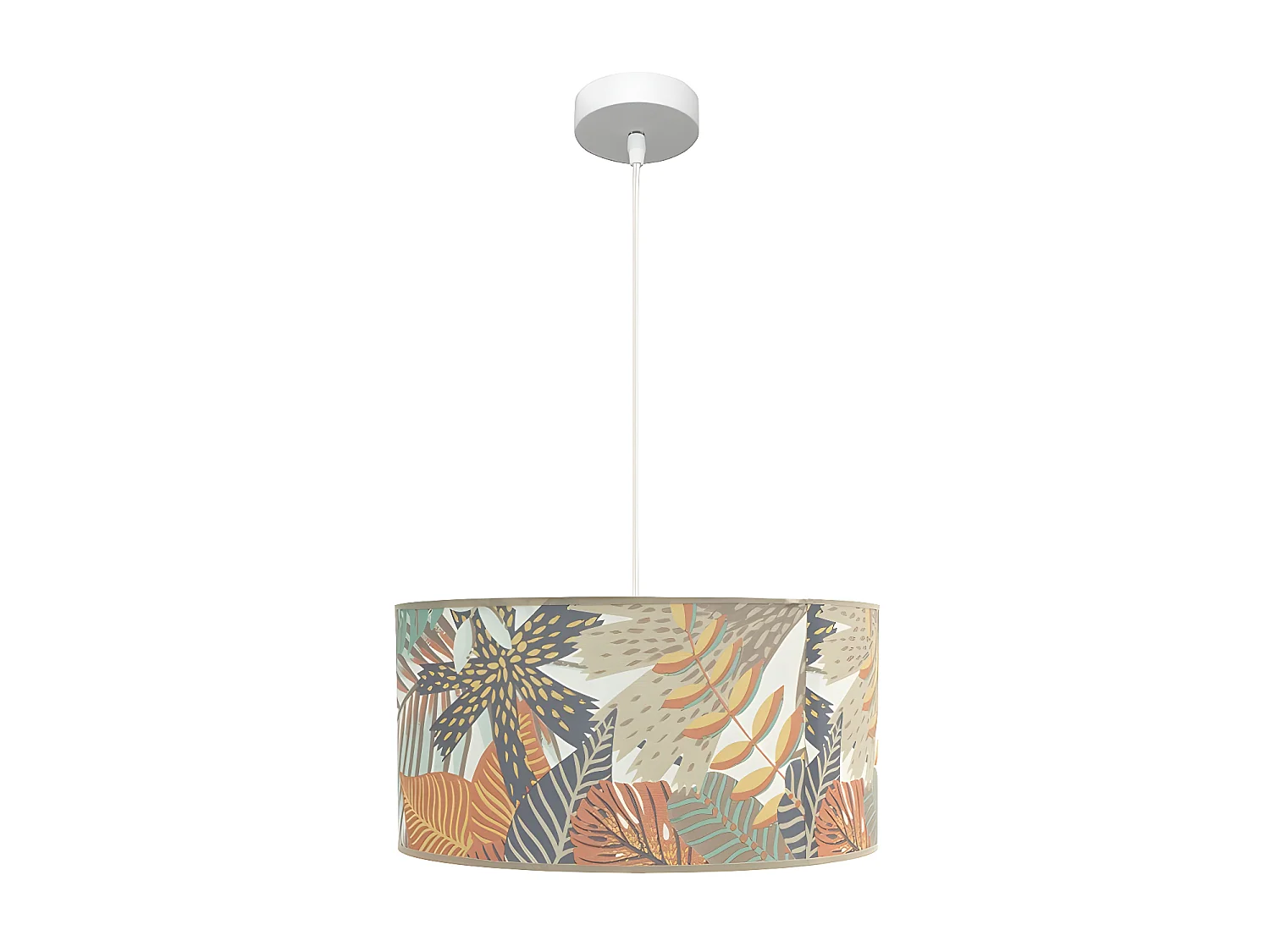 Colgante De 40 Cm Modelo Etiopia Blanco Con Pantalla