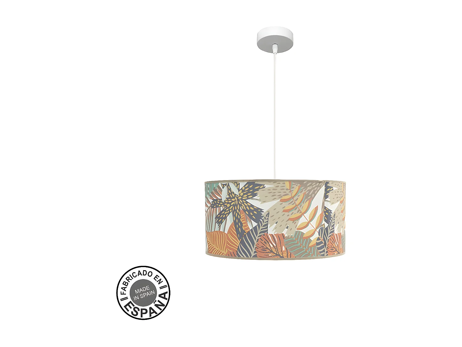 Colgante De 40 Cm Modelo Etiopia Blanco Con Pantalla