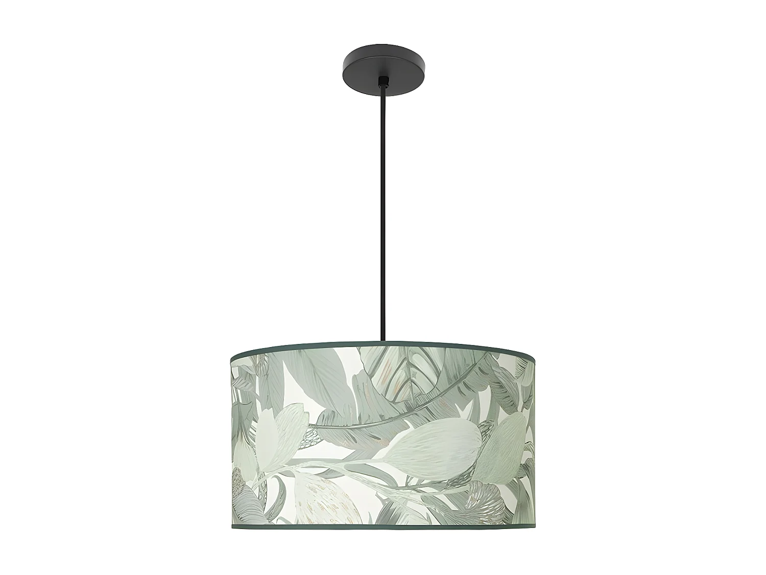 Colgante Con Pantalla Modelo Moda Hojas Verde